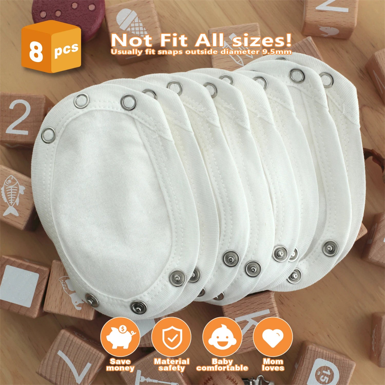 2/4/6/8/10pcs Baby Bodysuit Extender for Baby Boys Girls Kids Romper Crotch Extenter Bodysuit  Diaper Romper Lengthen Extend