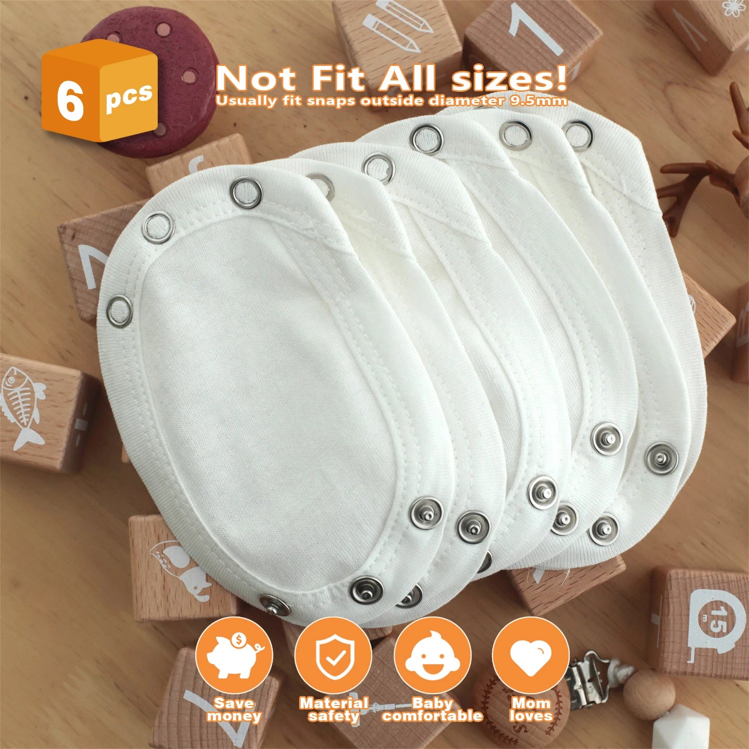 2/4/6/8/10pcs Baby Bodysuit Extender for Baby Boys Girls Kids Romper Crotch Extenter Bodysuit  Diaper Romper Lengthen Extend