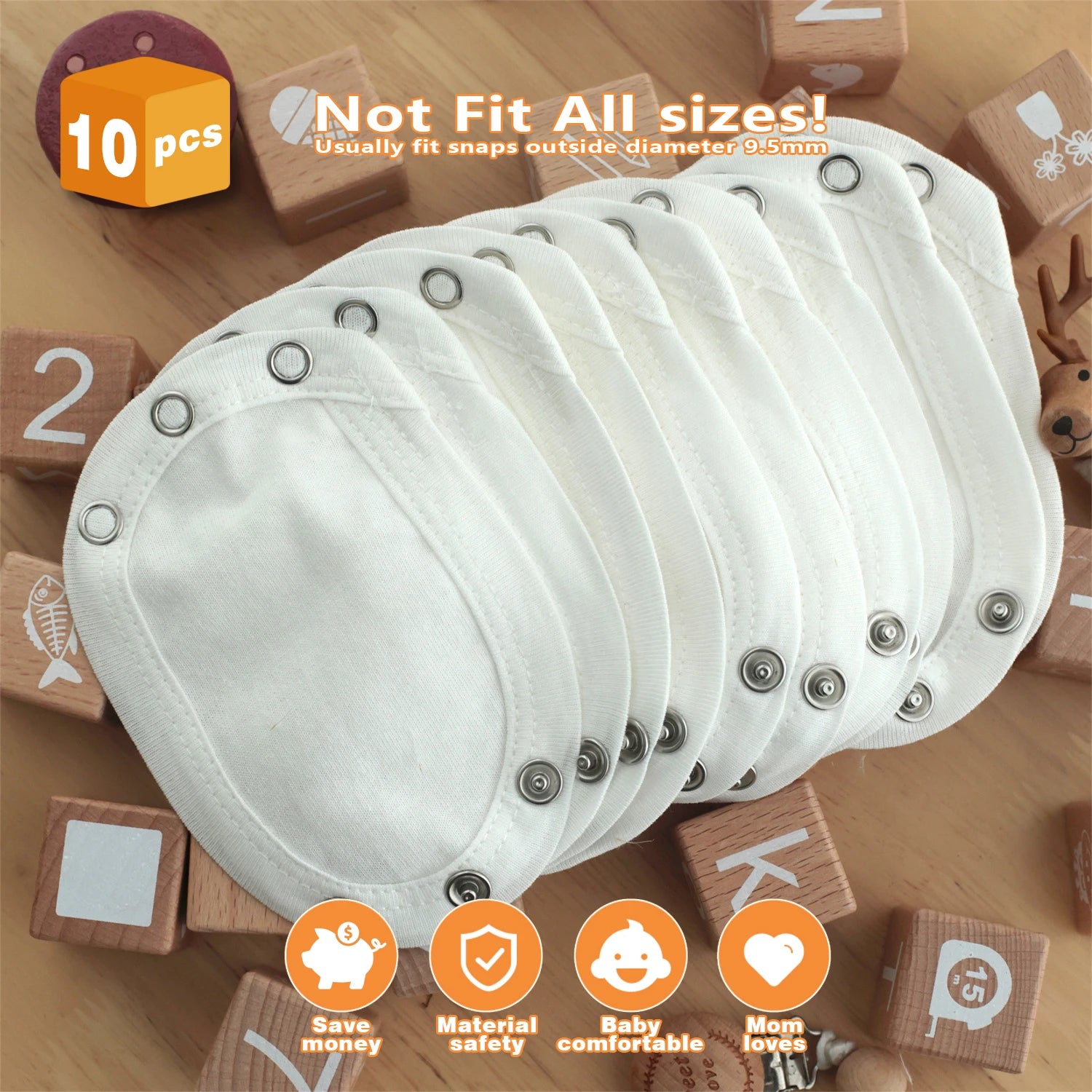 2/4/6/8/10pcs Baby Bodysuit Extender for Baby Boys Girls Kids Romper Crotch Extenter Bodysuit  Diaper Romper Lengthen Extend