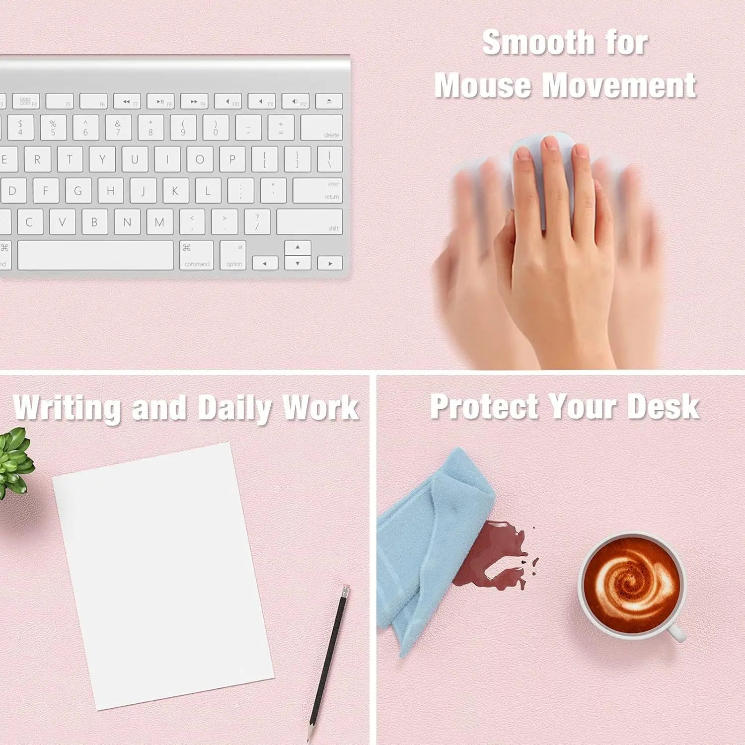 1 Pcs Large Size 60*30mm Office Desk Protector Mat PU Leather Waterproof Mouse Pad Desktop Keyboard Desk Pad Gaming Mousepad