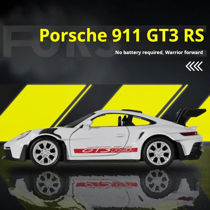 1:36 Porsche 911 GT3 RS Racing Sports Car Alloy Miniature Model Diecast Toy Fast Furious Collect Pull Back Childrens Birthday Gi