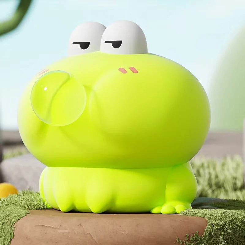 Cute Little Animal Squeezing Toys Creative Funny Frog Blowing Bubbles Squeeze Toys To Relieve Anxiety Slow Rebound Toys