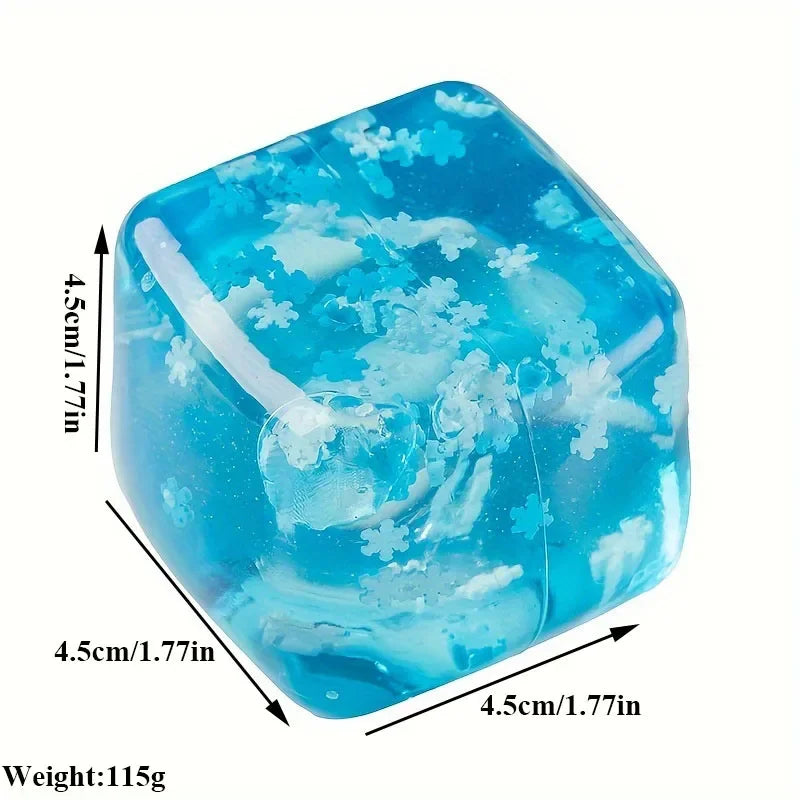 Squishy Ice Cube Fidget Toys, Stress Relief Ball for Adults Kids Anxiety, Sensory Toys for Autism ADHD, Easter Christmas Gift