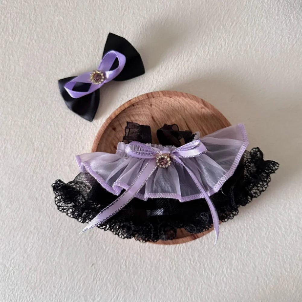 For 17cm Labubu V2 V1 Cartoon Purple Dress Cute Doll Clothes Outfit Accessories Idol Doll Clothing for Kid Gift for Labubu Ropa