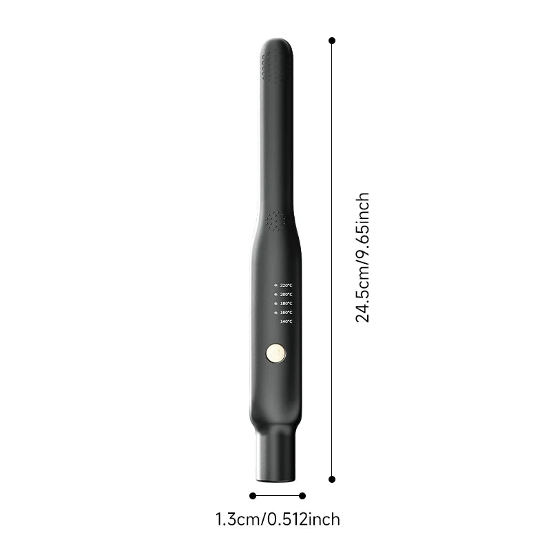 2-in-1 Mini Hair Straightener & Curler - Ceramic Fast Heating 140-220°C - Portable Flat Iron for Short Hair Travel Styling