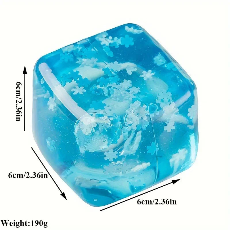 Squishy Ice Cube Fidget Toys, Stress Relief Ball for Adults Kids Anxiety, Sensory Toys for Autism ADHD, Easter Christmas Gift