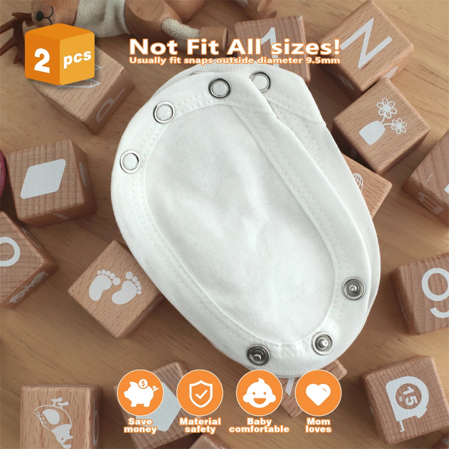 2/4/6/8/10pcs Baby Bodysuit Extender for Baby Boys Girls Kids Romper Crotch Extenter Bodysuit  Diaper Romper Lengthen Extend