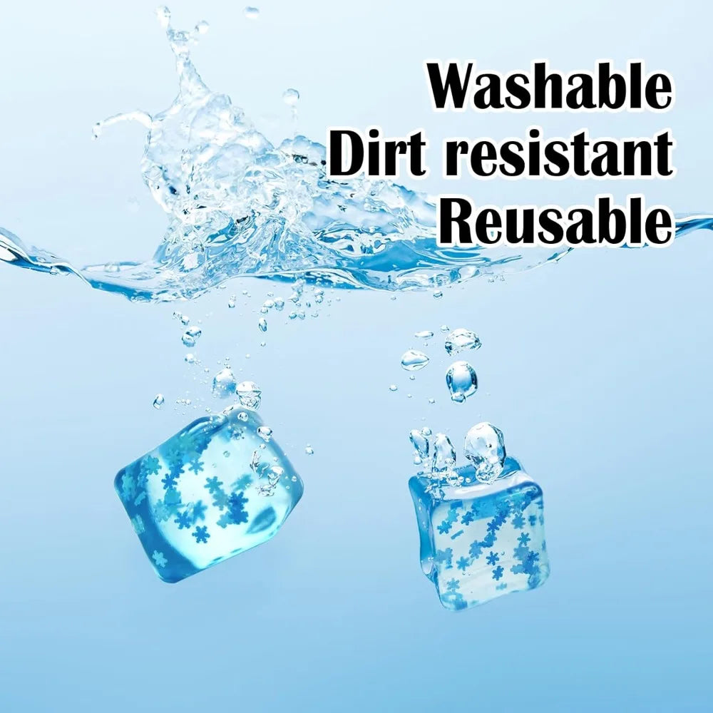 Squishy Ice Cube Fidget Toys, Stress Relief Ball for Adults Kids Anxiety, Sensory Toys for Autism ADHD, Easter Christmas Gift