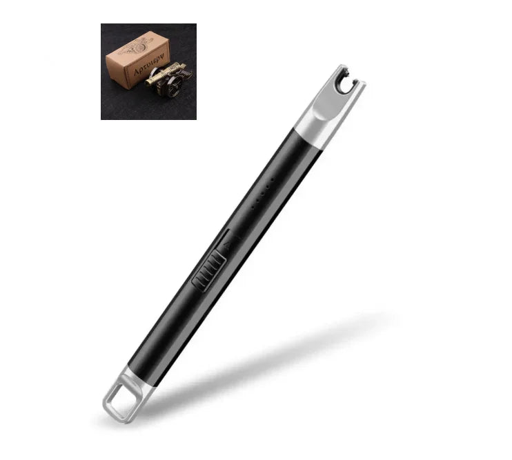 1 Set Convenient Pulse Igniter Long Handle Electric Igniter Automatic Power Off Wide Application BBQ Igniter Light