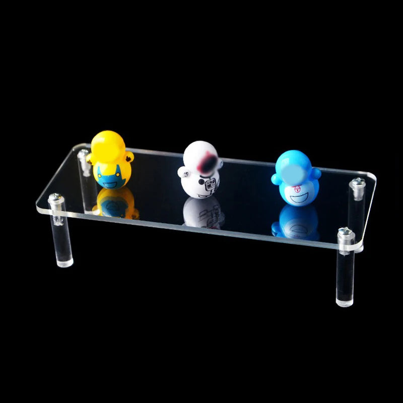 1-5 Tier Acrylic Display Risers Clear Shelf Doll Clay Figurine Display Stand for Desserts Perfume Organizer Showcase W-10