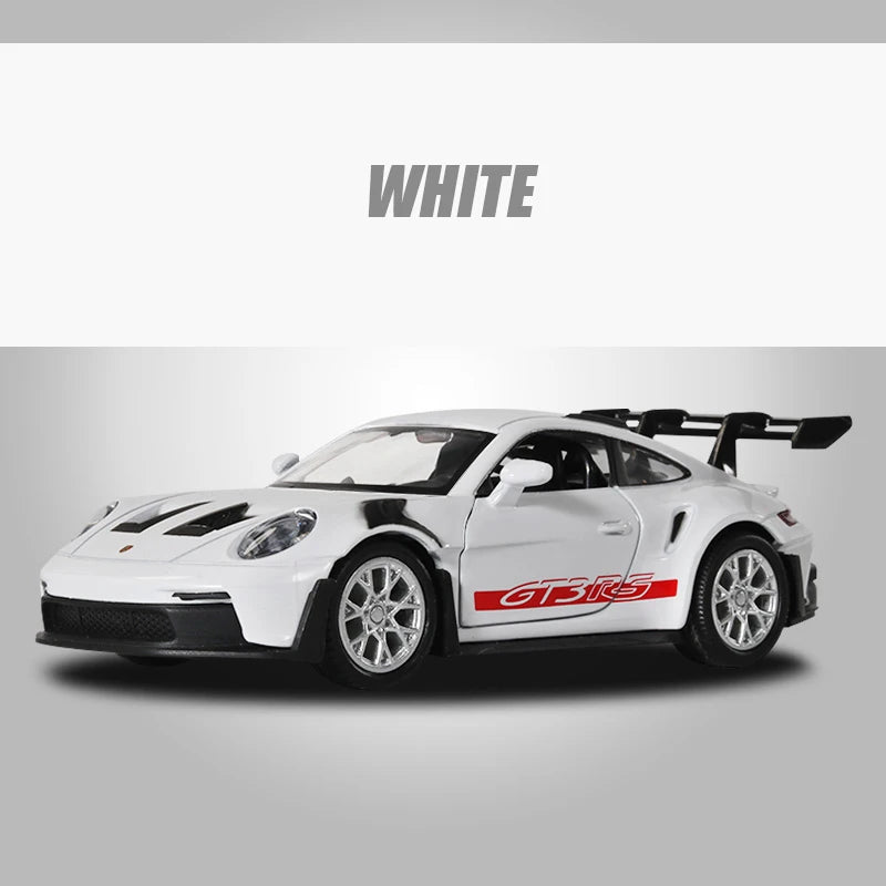1:36 Porsche 911 GT3 RS Racing Sports Car Alloy Miniature Model Diecast Toy Fast Furious Collect Pull Back Childrens Birthday Gi