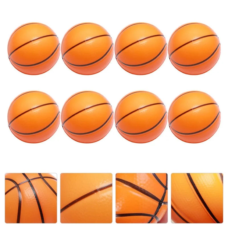 12Pcs 6.3cm Foamed Basketball Stress Balls Kids Stress Balls Toys Stress Balls Foam Rubber squeeze Anti Stress Toy Balls Soccer
