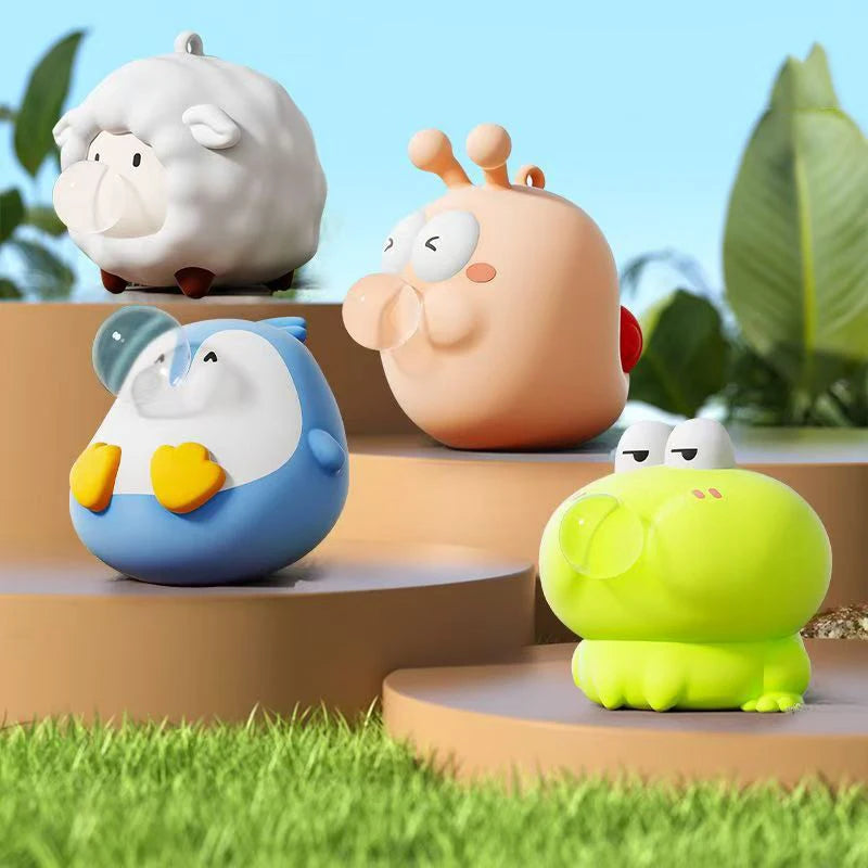 Cute Little Animal Squeezing Toys Creative Funny Frog Blowing Bubbles Squeeze Toys To Relieve Anxiety Slow Rebound Toys