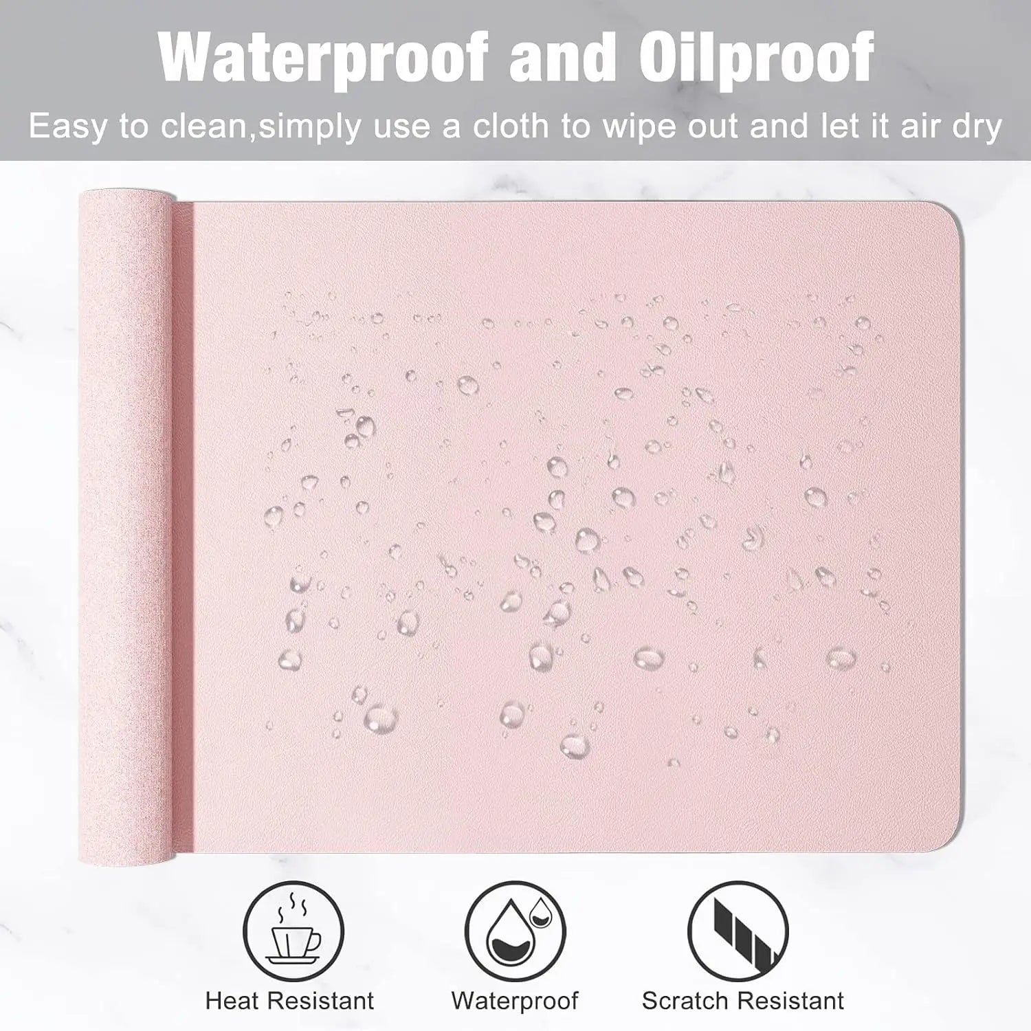 1 Pcs Large Size 60*30mm Office Desk Protector Mat PU Leather Waterproof Mouse Pad Desktop Keyboard Desk Pad Gaming Mousepad