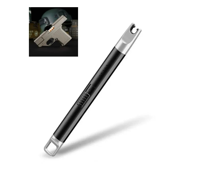 1 Set Convenient Pulse Igniter Long Handle Electric Igniter Automatic Power Off Wide Application BBQ Igniter Light